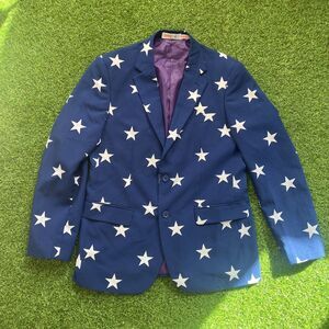 OPPO Suits Jacket "STARS & STRIPES" Mens Size 42 REG Halloween 4th Of July A7